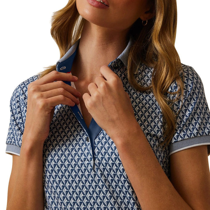 Greyson Diamonds All Day Scarlett Golf Polo Vintage Indigo - FA24 Women
