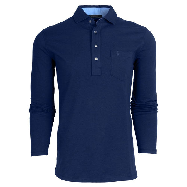 Greyson Spirit Longsleeve Golf Polo Maltese Blue - FA24 Men