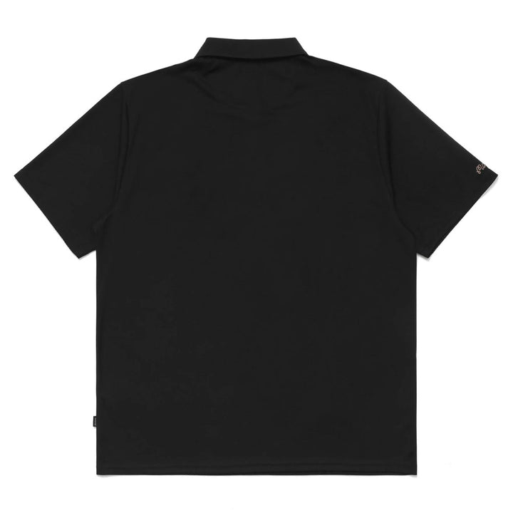 Malbon Glacier Buckets Performance Pique Golf Polo Black