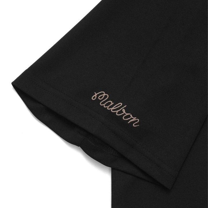 Malbon Glacier Buckets Performance Pique Golf Polo Black