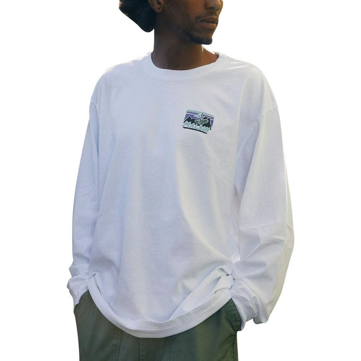 Malbon Glacier Buckets Longsleeve Golf T-Shirt White