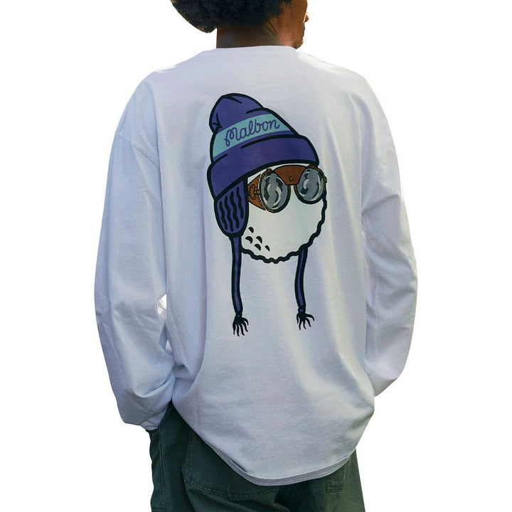 Malbon Glacier Buckets Longsleeve Golf T-Shirt White