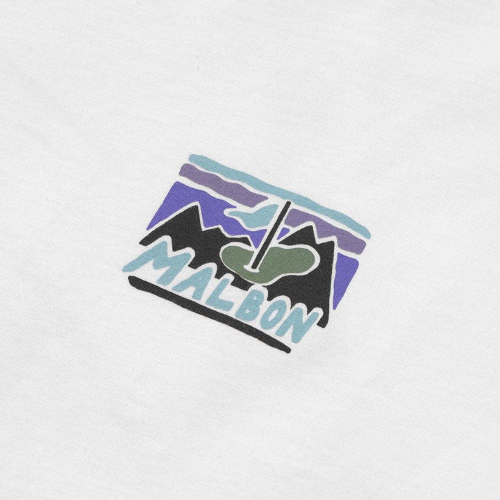 Malbon Glacier Buckets Longsleeve Golf T-Shirt White