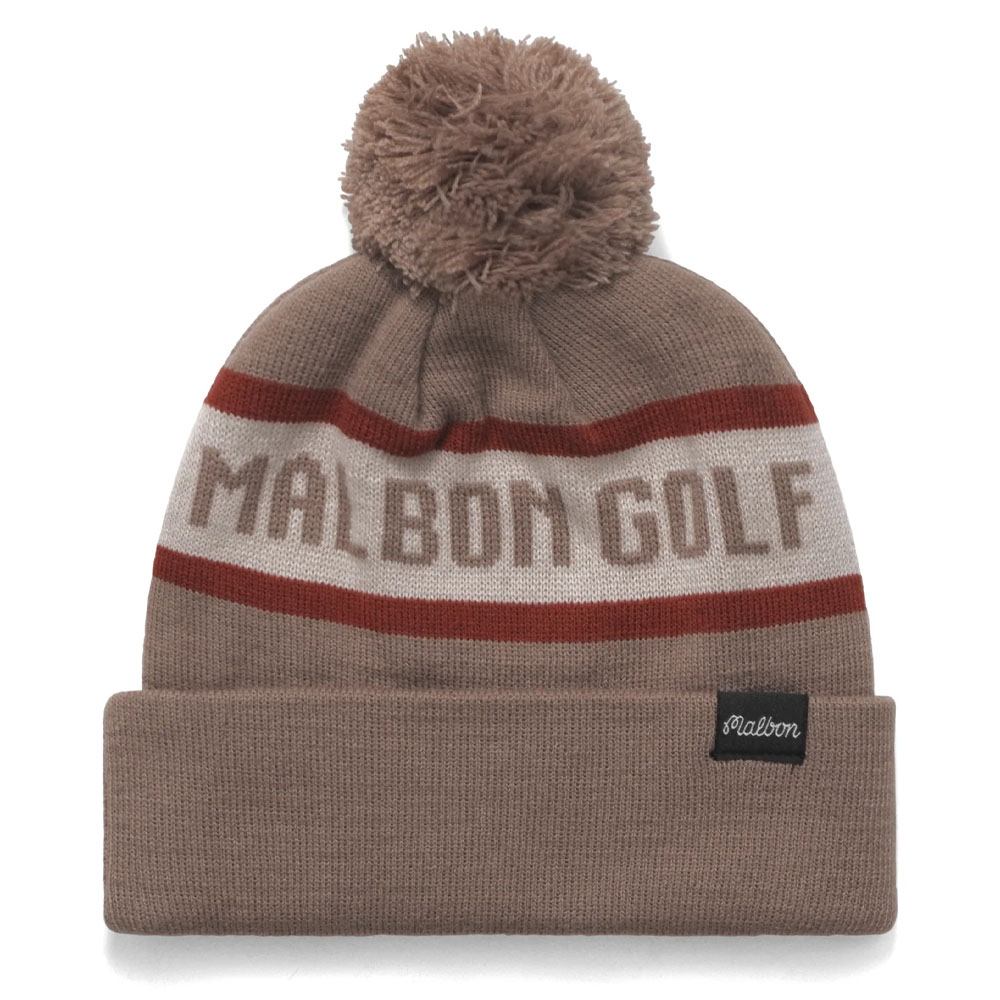 Malbon Alaska Golf Beanie Brown