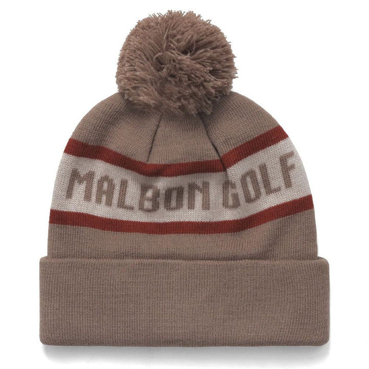 Malbon Alaska Golf Beanie Brown