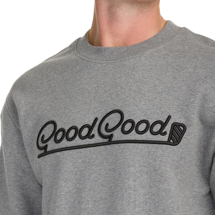 GoodGood Golf Club Fleece Crewneck Golf Sweater Gray - 24