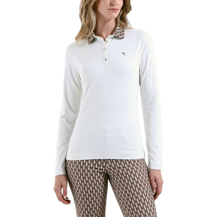 Chervo Affine Longsleeve Golf Polo Beige - FW24 Women
