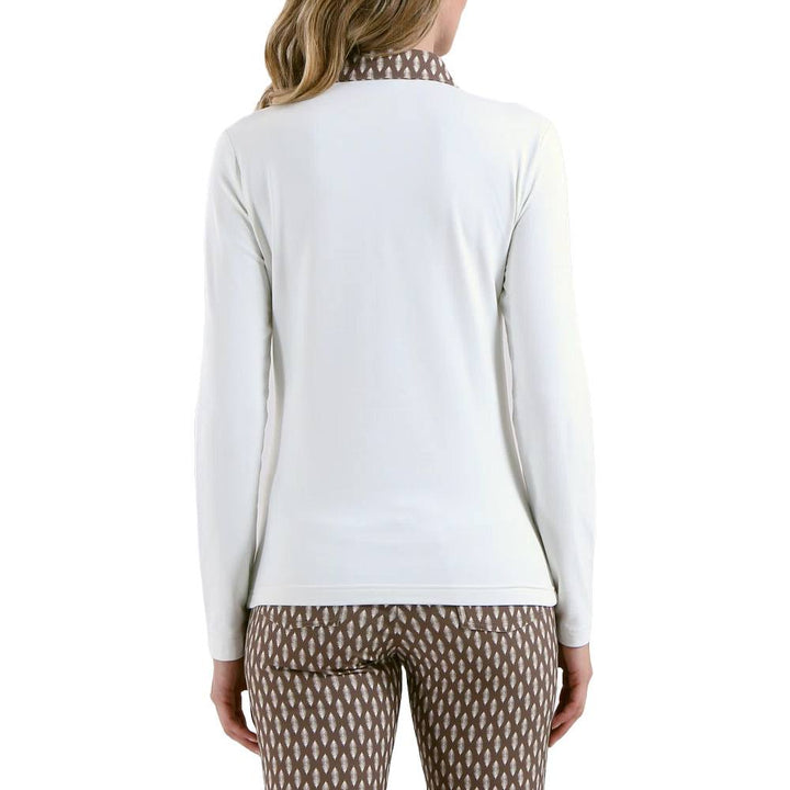 Chervo Affine Longsleeve Golf Polo Beige - FW24 Women