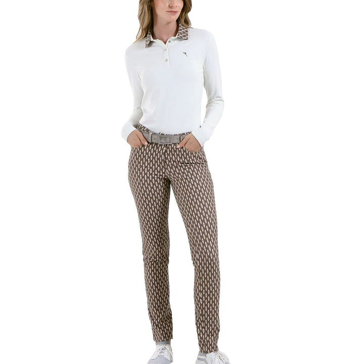 Chervo Affine Longsleeve Golf Polo Beige - FW24 Women