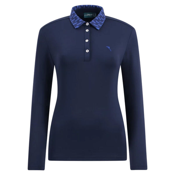 Chervo Affine Longsleeve Golf Polo Blue - FW24 Women