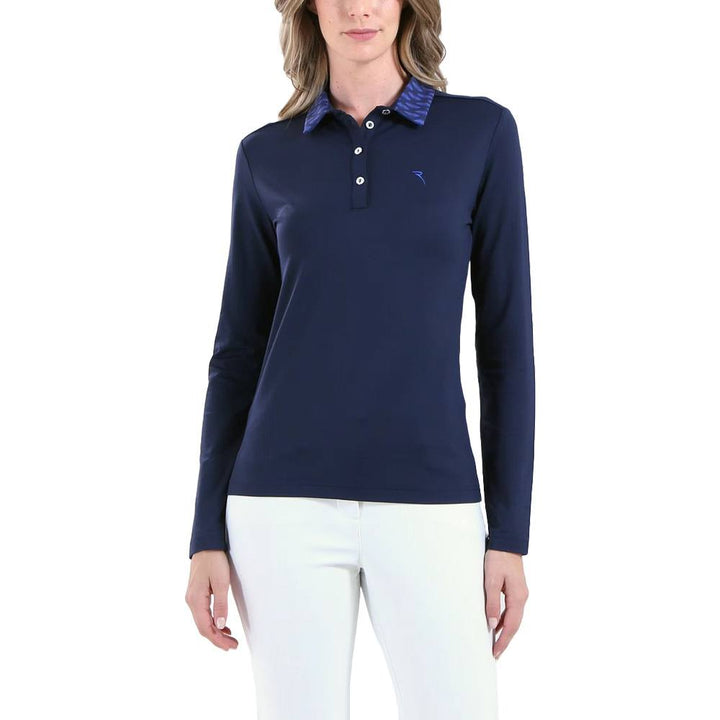 Chervo Affine Longsleeve Golf Polo Blue - FW24 Women