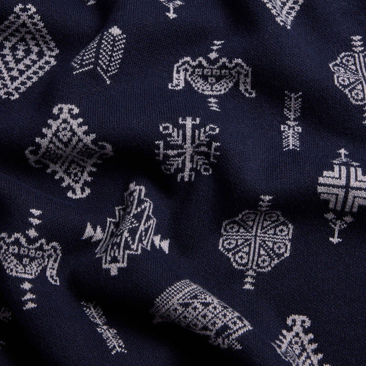 Greyson Norwegian Shawl Golf Sweater Maltese Blue - FA24 Men