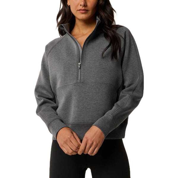 Greyson Melange Kristina 1/2 Zip Golf Pullover Smoke Heather - FA25 Women