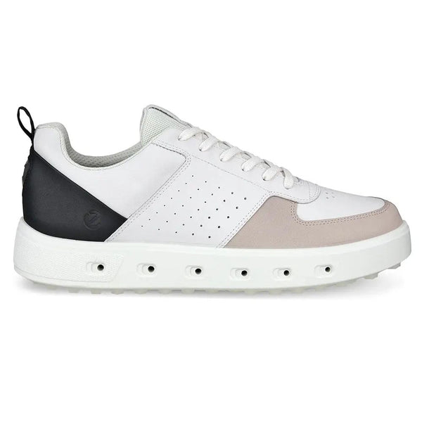 ECCO Street 720 Spikeless Golf Shoes White/Black/Gravel - SS24 Men