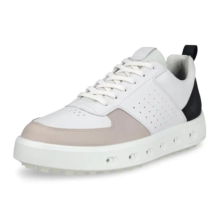 ECCO Street 720 Spikeless Golf Shoes White/Black/Gravel - SS24 Men