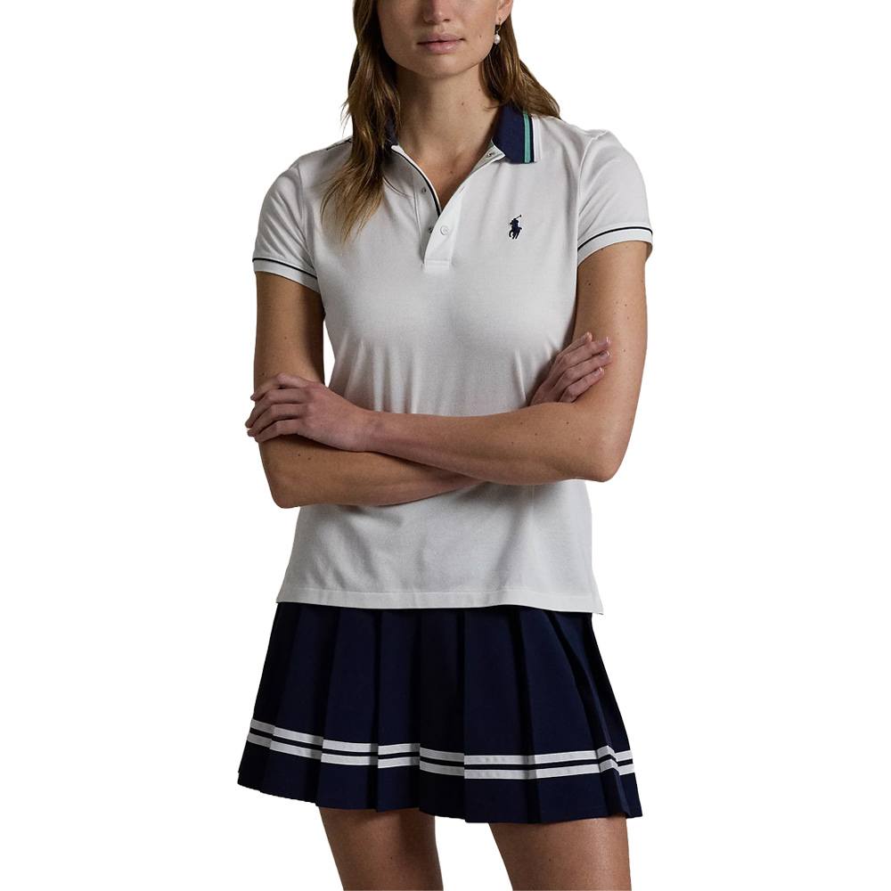 Ralph Lauren Tour Pique Val Golf Polo Ceramic White - FW24 Women