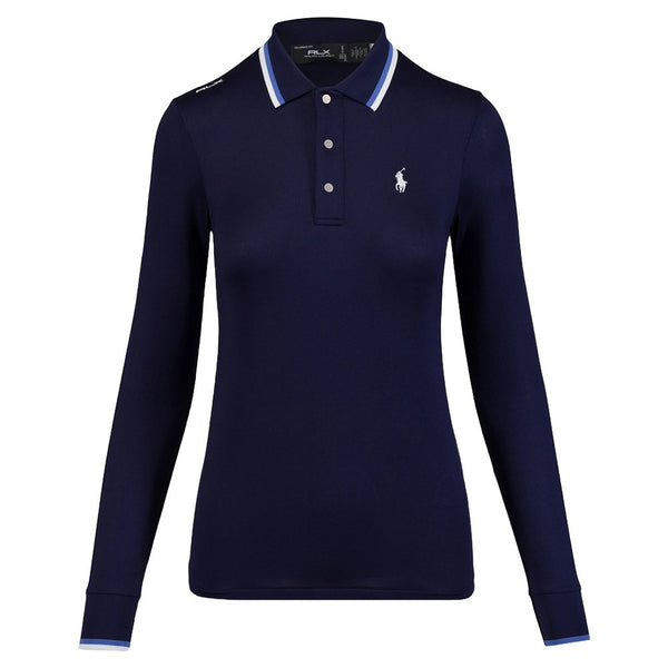 Ralph Lauren Tour Pique Val Golf Polo Refined Navy Multi - FW24 Women