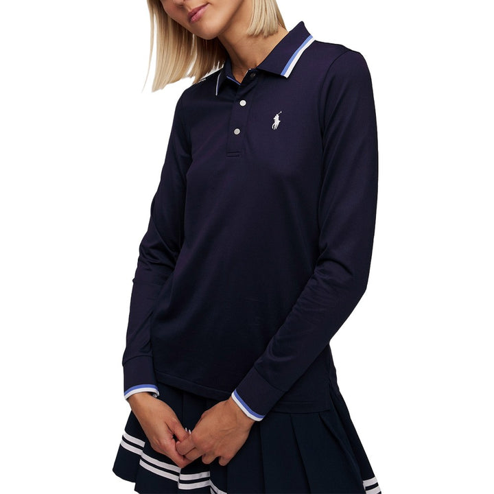 Ralph Lauren Tour Pique Val Golf Polo Refined Navy Multi - FW24 Women