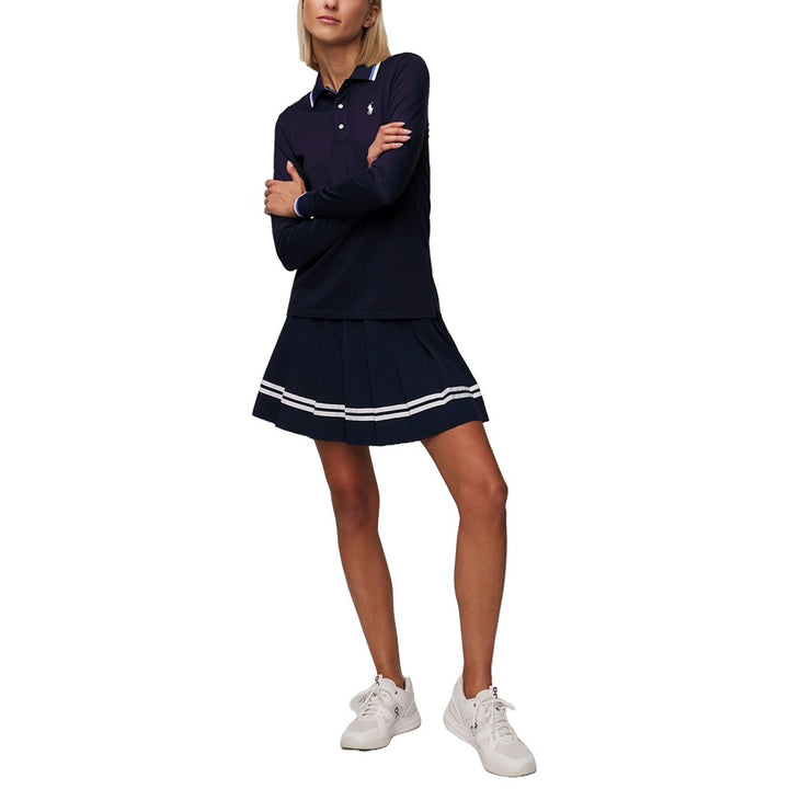 Ralph Lauren Tour Pique Val Golf Polo Refined Navy Multi - FW24 Women