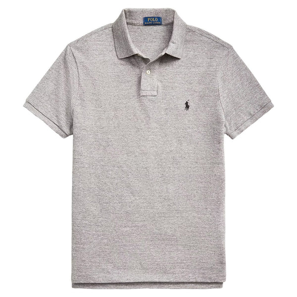 Ralph Lauren Mesh Custom Slim Fit Solid Golf Polo Canterbury Heather - FW24 Men
