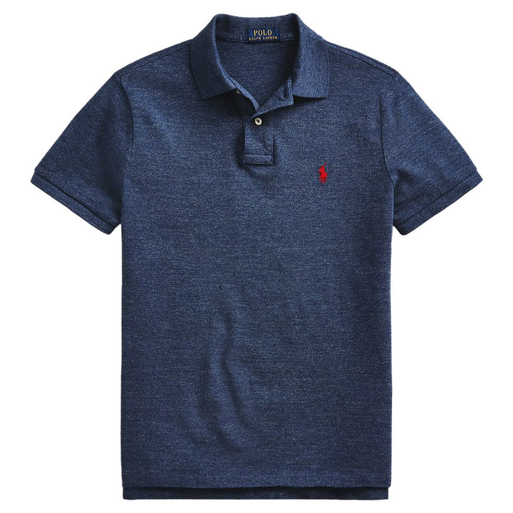 Ralph Lauren Mesh Custom Slim Fit Solid Golf Polo Classic Royal Heather - FW24 Men
