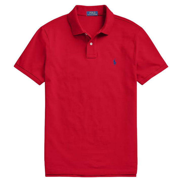 Ralph Lauren Mesh Custom Slim Fit Solid Golf Polo RL2000 Red - FW24 Men