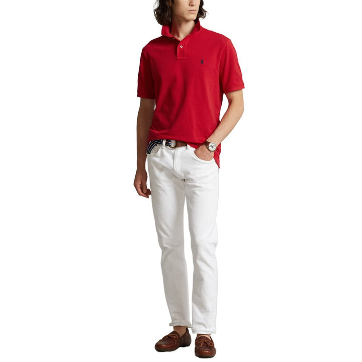 Ralph Lauren Mesh Custom Slim Fit Solid Golf Polo RL2000 Red - FW24 Men