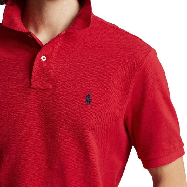 Ralph Lauren Mesh Custom Slim Fit Solid Golf Polo RL2000 Red - FW24 Men