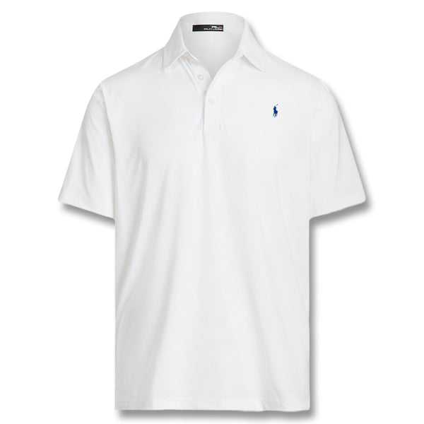 Ralph Lauren Lightweight Airflow Jersey Solid Golf Polo Ceramic White - FW24 Men