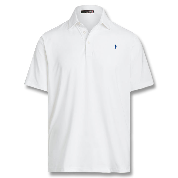 Ralph Lauren Lightweight Airflow Jersey Solid Golf Polo Ceramic White - FW24 Men