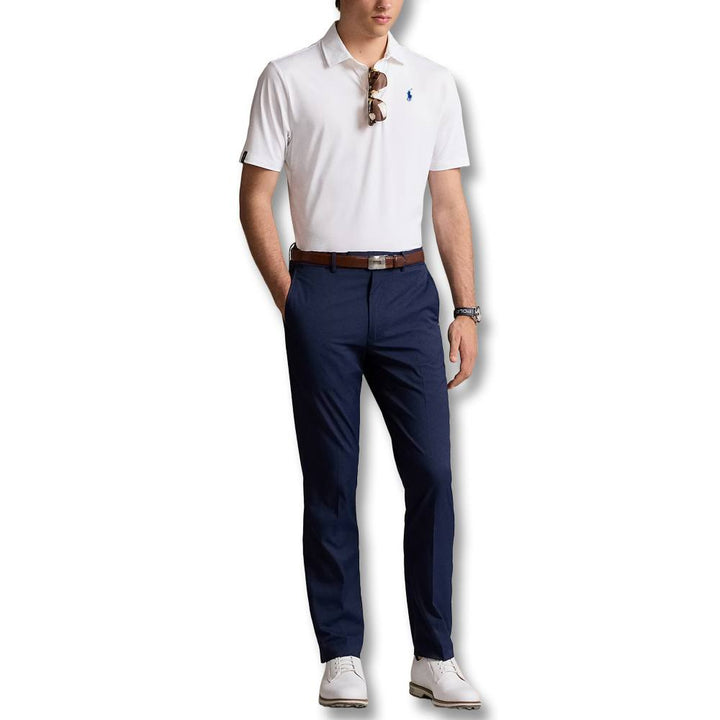 Ralph Lauren Lightweight Airflow Jersey Solid Golf Polo Ceramic White - FW24 Men