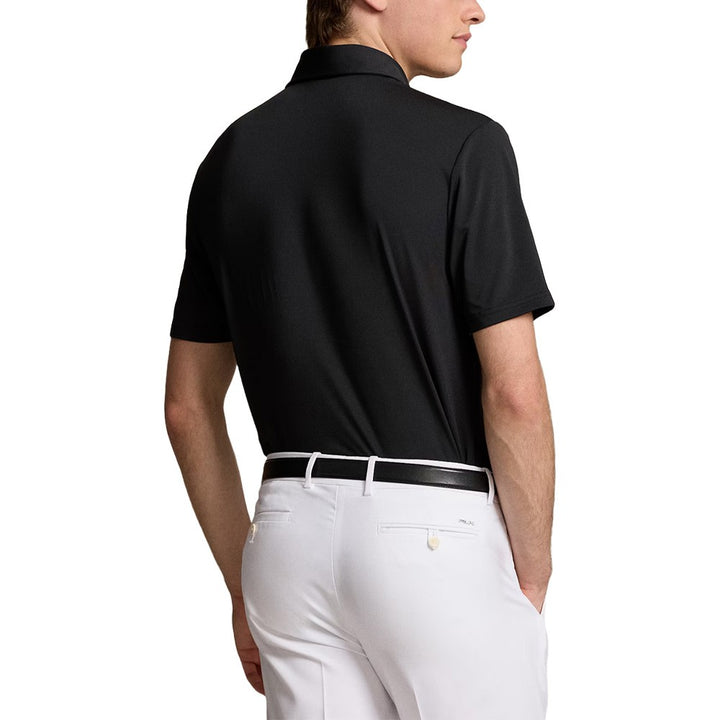 Ralph Lauren Lightweight Airflow Jersey Solid Golf Polo Black - FW24 Men