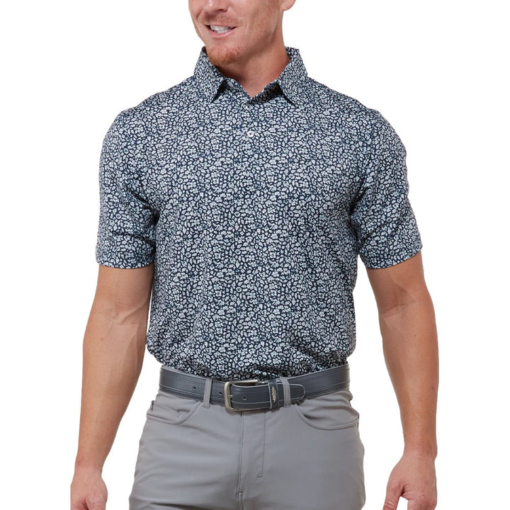 Straight Down Liberty Golf Polo New Indigo - FW24 Men