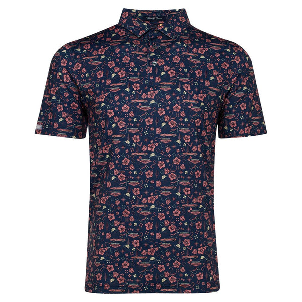 Straight Down Fear & Loathing Golf Polo New Indigo - FW24 Men