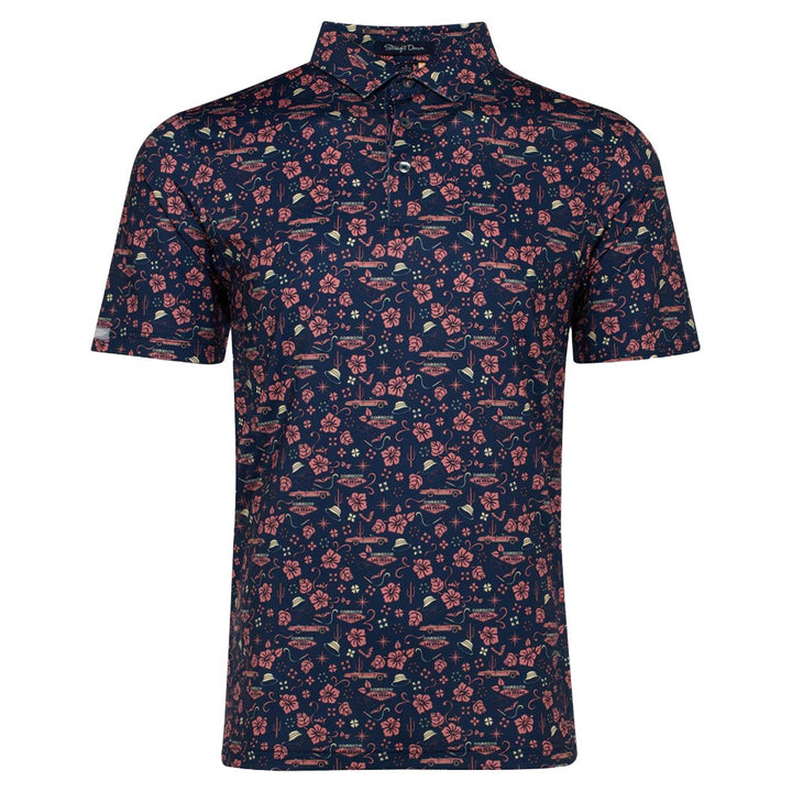 Straight Down Fear & Loathing Golf Polo New Indigo - FW24 Men