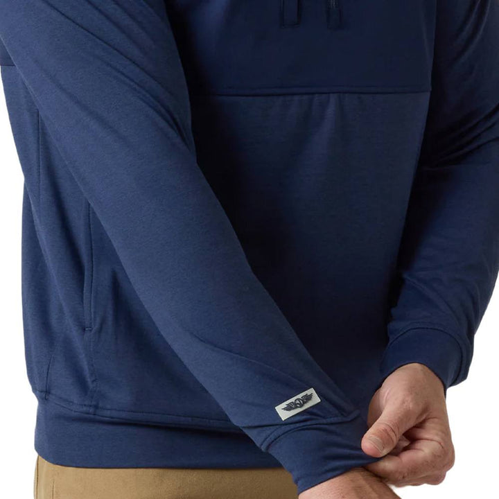 Straight Down Harding Hybrid Quarter Zip Golf Pullover New Indigo - FW24 Men