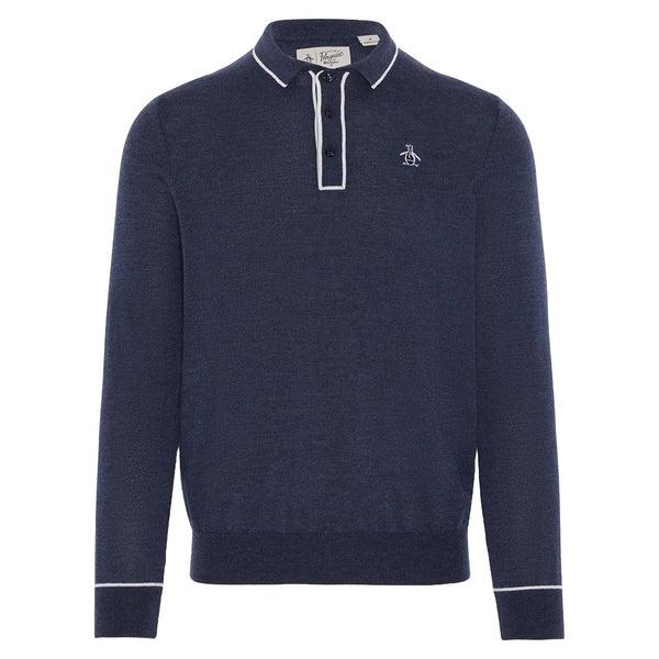 Original Penguin Longsleeve Veronica Golf Sweater Black Iris - FA24 Women