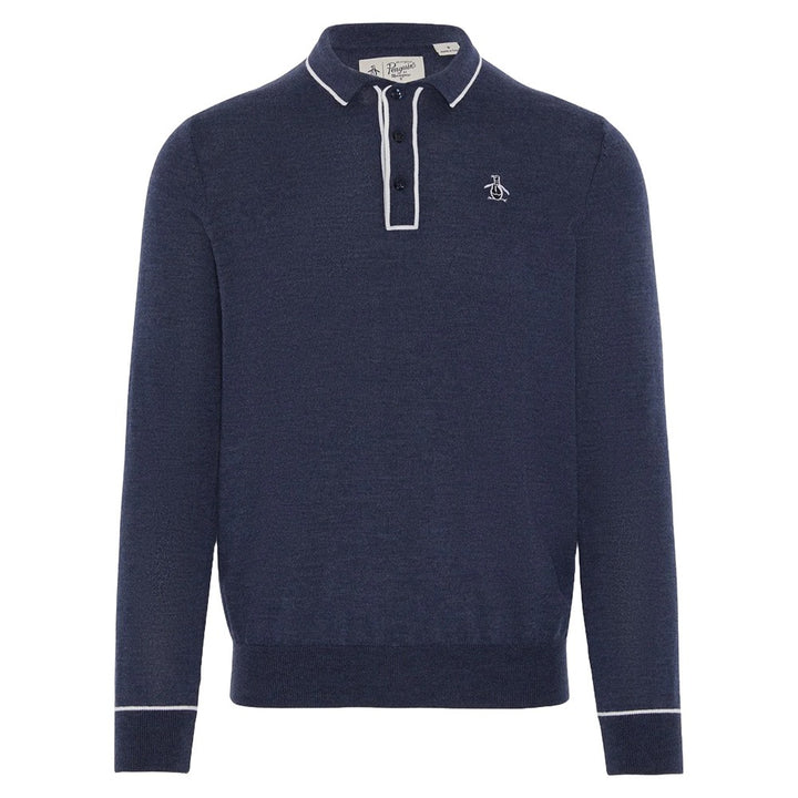 Original Penguin Longsleeve Veronica Golf Sweater Black Iris - FA24 Women