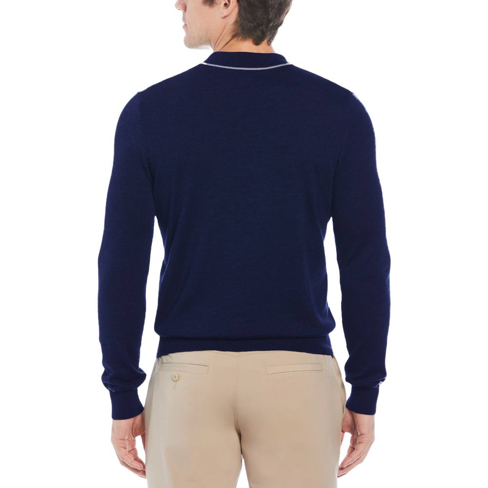 Original Penguin Longsleeve Veronica Golf Sweater Black Iris - FA24 Women