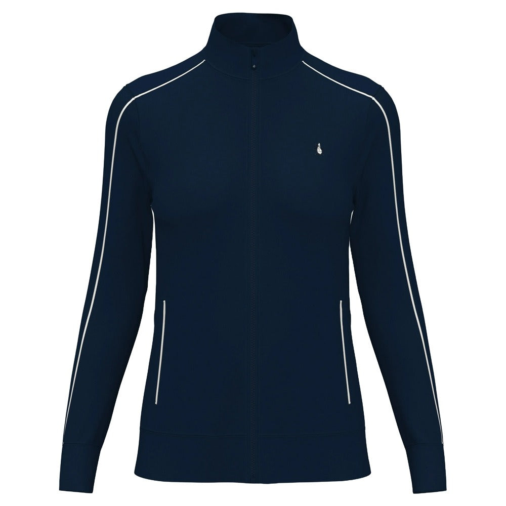Original Penguin Mock Neck Full-Zip Golf Jacket Black Iris - FA24 Women