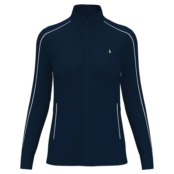 Original Penguin Mock Neck Full-Zip Golf Jacket Black Iris - FA24 Women