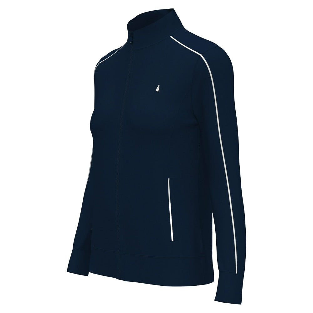 Original Penguin Mock Neck Full-Zip Golf Jacket Black Iris - FA24 Women