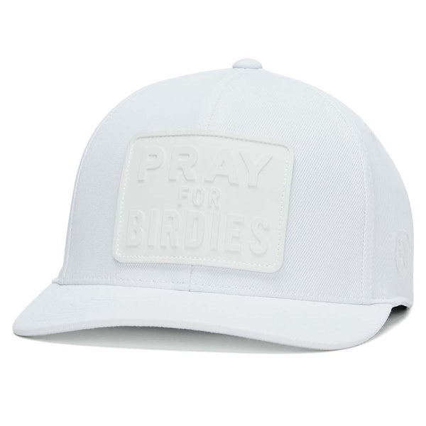 Gfore Monochrome Pray for Birdies Stretch Twill Golf Cap Snow - FA24
