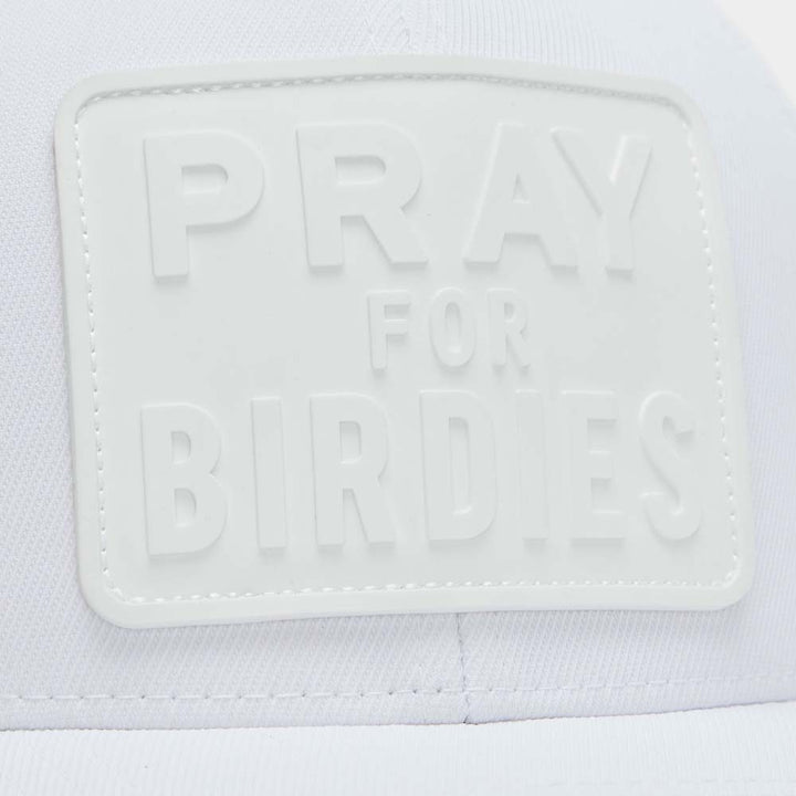 Gfore Monochrome Pray for Birdies Stretch Twill Golf Cap Snow - FA24