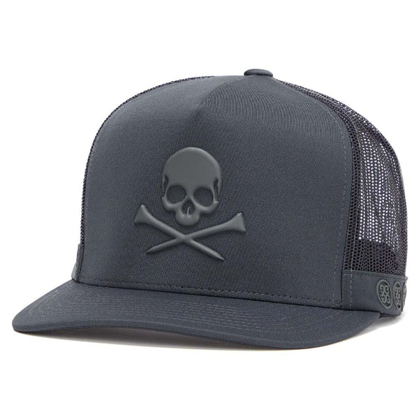 Gfore Monochrome Skull & Tees Interlock Knit Golf Cap Charcoal - FA24