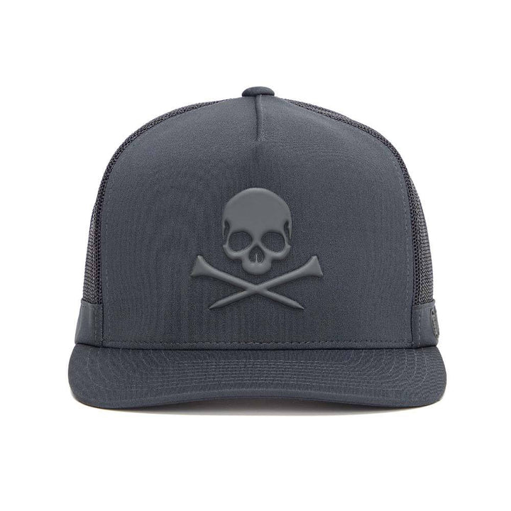 Gfore Monochrome Skull & Tees Interlock Knit Golf Cap Charcoal - FA24