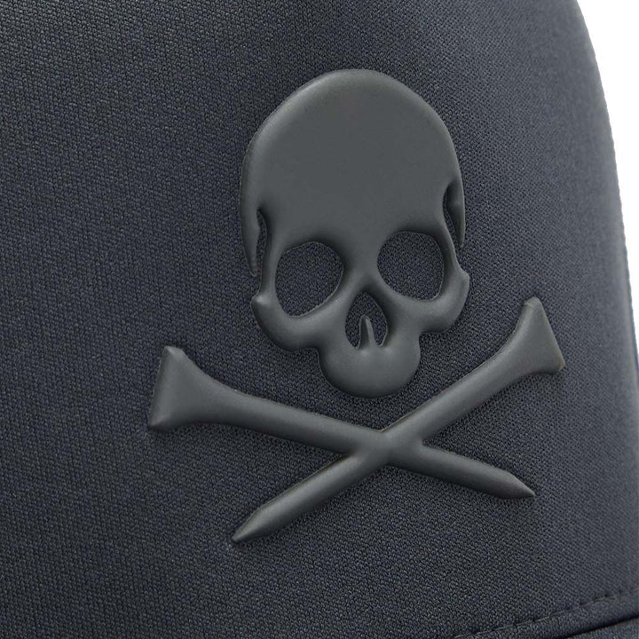 Gfore Monochrome Skull & Tees Interlock Knit Golf Cap Charcoal - FA24