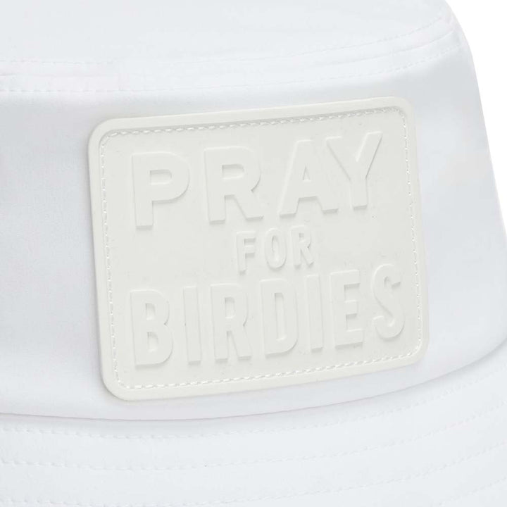 Gfore Pray For Birdies Perforated Featherweight Tech Golf Bucket Hat Snow - FA24 Women