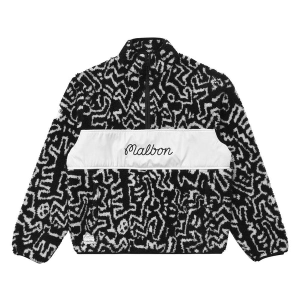 Malbon x Keith Haring Sherpa Golf Pullover Black