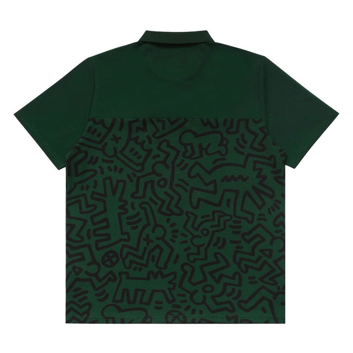 Malbon x Keith Haring Printed Golf Polo Green